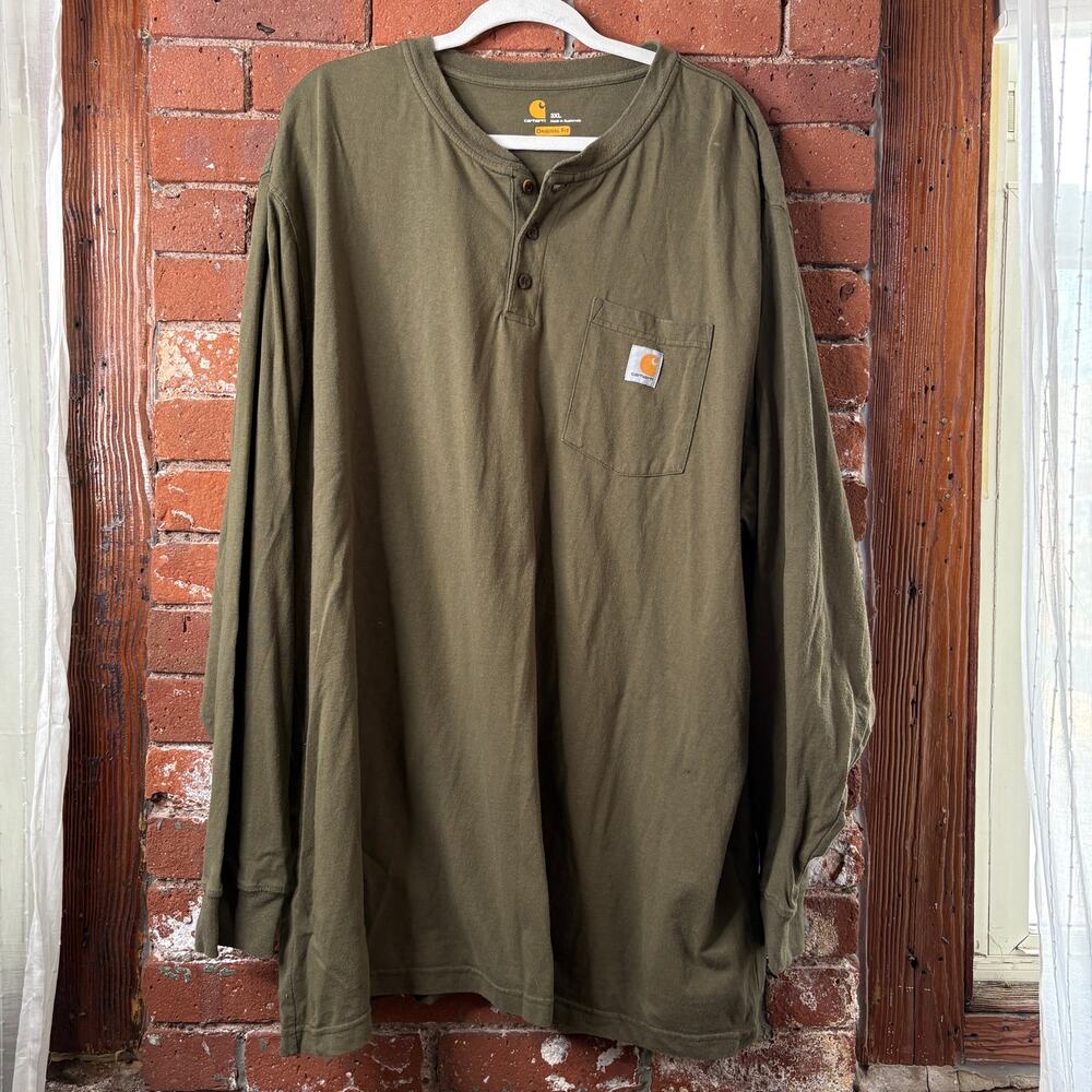 Carhartt Original Fit Heavyweight 100% Cotton Pocket Tee Dusty Olive Sz 3XL